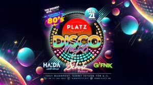 D.I.S.C.O – ’70-es, ’80-as, ’90-es évek zenéi ingyenes buli Budapesten