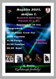 Majális Tárnok – Ingyenes Essemm, Fuego, Yamina, Raul koncert