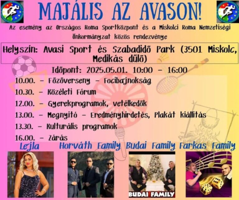 Miskolc majális 2025 programok