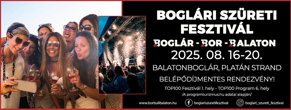 Balatonboglár Szüreti Fesztivál 2025 program
