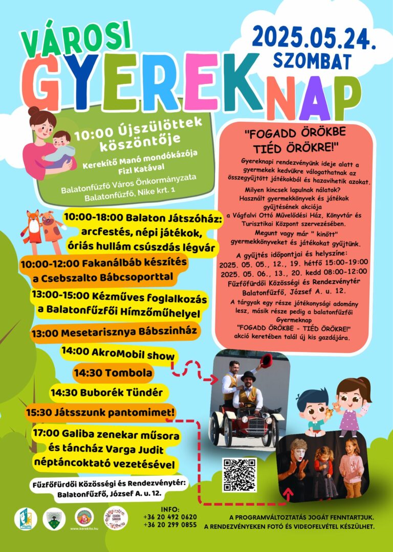 Balatonfűzfő gyereknapi program 2025