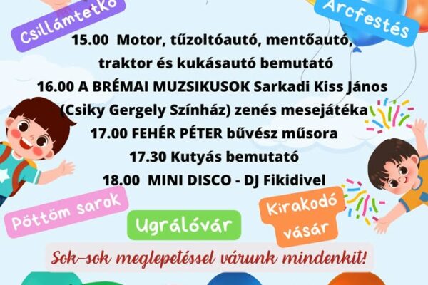 Boglári Gyereknap 2025 Program – Balatonboglár Boglári Gyereknap program 2025
