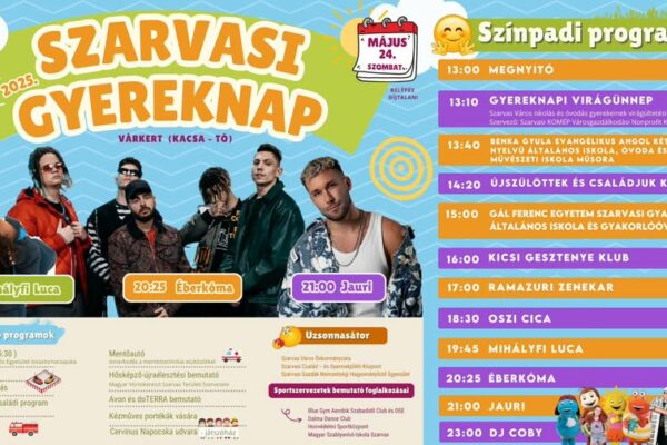 Gyereknap Szarvason 2025 program Gyereknapi program Szarvason