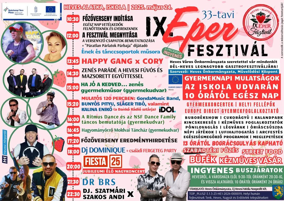 Heves Eper fesztivál program 2025