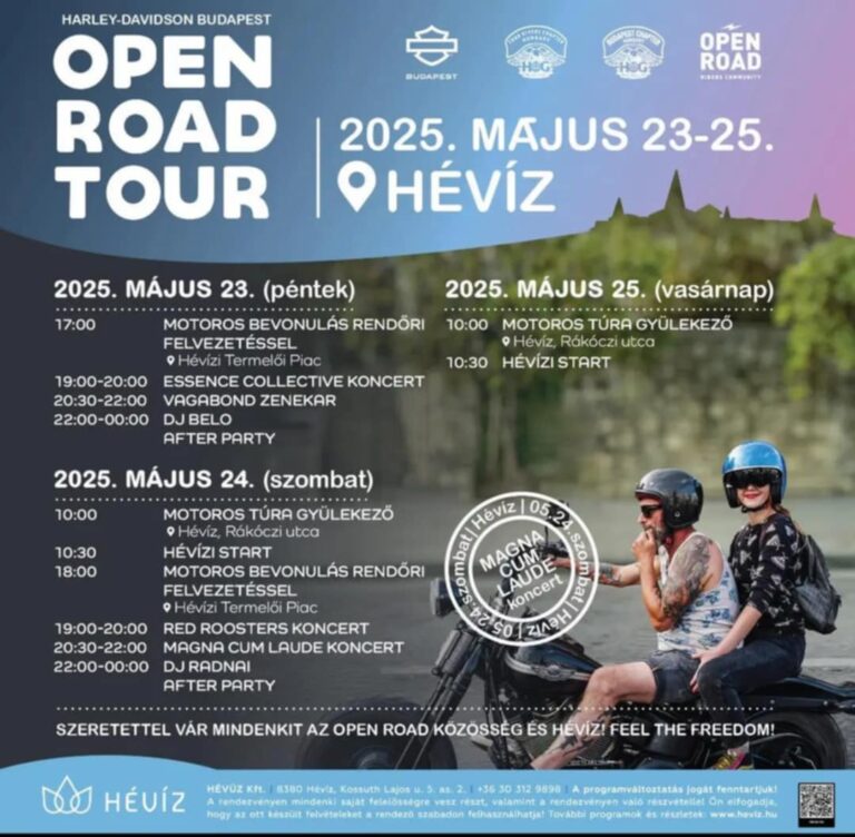 Hévíz Open Road Tour 2025 program