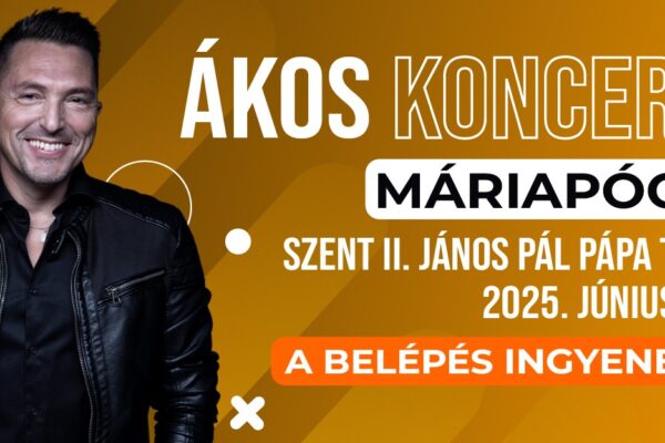 Ingyenes Ákos koncert 2025 június 1-jén Ingyenes Ákos koncert 2025