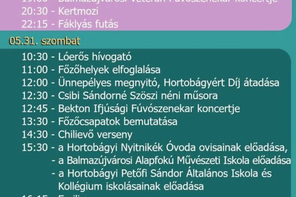 Hortobágyi Falunap program 2025