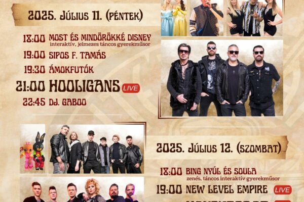 Cserke Vitéz Napok Cserkeszőlőn – Hooligans, Ámokfutók, Honeybeast, New Level Empire, stb.