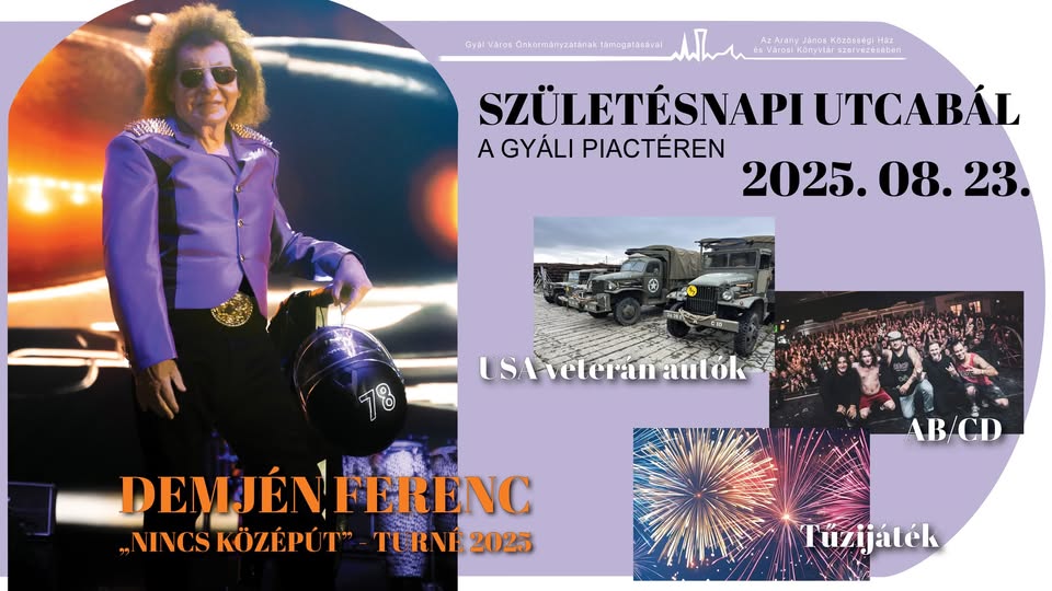 Ingyenes Demjén Ferenc koncert 2025 Gyál