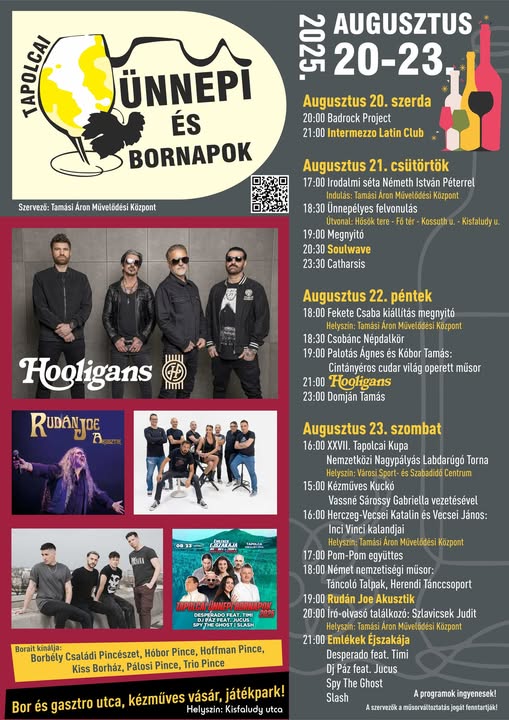 Tapolcai Bornapok 2025 program