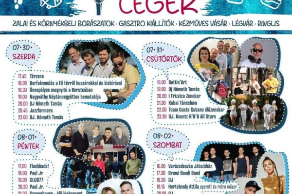 Keszthelyi Borfesztivál – Zalai Borcégér 2025 program
