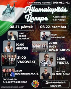 Cserkeszőlő Szent István Nap Államalapítás Ünnepe – Irigy Hónaljmirigy, Herceg, Fiesta, stb.