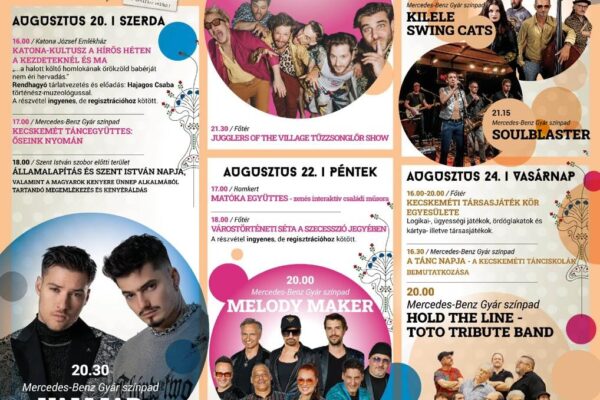 Hírös Hét Fesztivál Kecskemét 2025 programok és fellépők