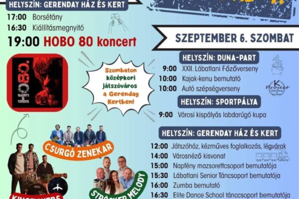 Lábatlan VÁROSI NAPOK 2025 PROGRAM Lábatlan VÁROSI NAPOK 2025 PROGRAM