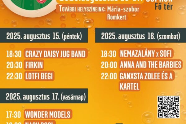 Soporon SÖRNAPOK 2025 program Soporon SÖRNAPOK 2025 program