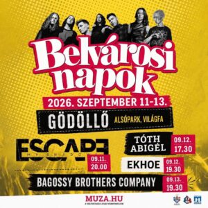 Gödöllő Belvárosi Napok 2026 koncertek