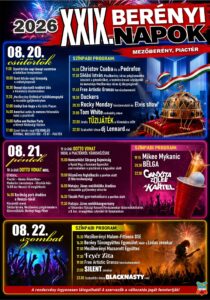 Mezőberény Berényi Napok – Augusztus 20. Program