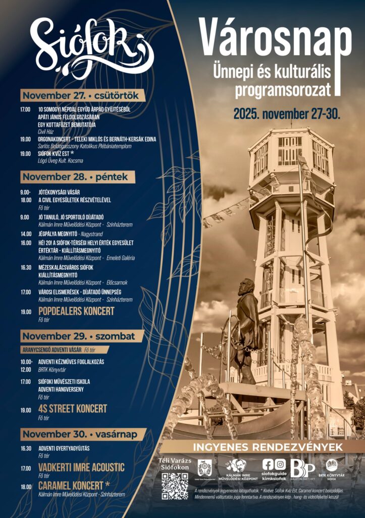Siófok városnap 2025 programok és fellépők