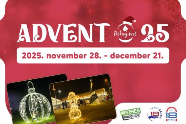 Advent 2025 - Karácsonyi vásár a Bókay-kertben programok és koncertek
