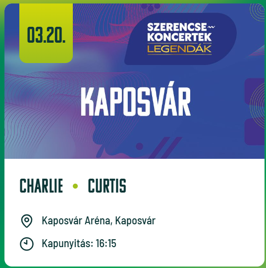 Szerencse koncertek 2026 Kaposvár