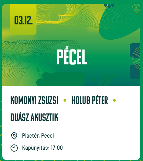 Szerencse koncertek 2026 Pécel