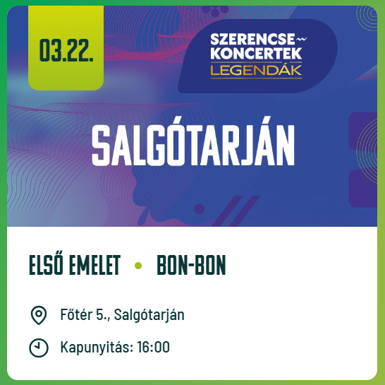 Szerencse koncertek 2026 Salgótarján