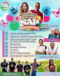 Közösségi Nap Budapest 17. kerület – Marvel, Jégvarázs, Dér Heni, Bikini Tribute Zenekar, Mr. Rick, Kiss Kata zenekar