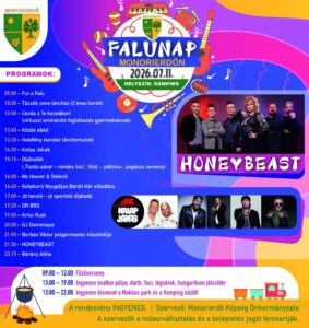 Monorierdő Falunap – Honeybeast, DR BRS, Krisz Rudi, Mc Hawer & Tekknő, Kalap Jakab, DJ Dominique, Bárány Attila