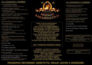 Mozsgói Kakasfesztivál – Mihályfi Luca, Burai Krisztián, Hooligans, Bódi Guszti és Margó, AK26, DR BRS, DJ Szatmári